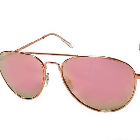 Rose Gold REVO Mirrored Aviator Sunglasses - Picture 8 of 8